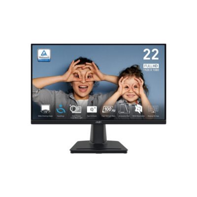 MSI PRO MP225V 22″ Monitor | VA Panel |100Hz | FHD | 100% sRGB | HDMI & VGA Port | Eye-Care Technology Monitor