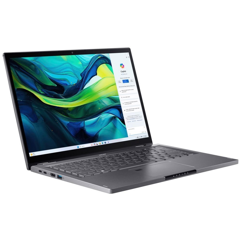 Acer Aspire Spin 14 | Intel Core 5 120U | 8GB LPDDR5 | 512GB NVMe SSD | 14″ WUXGA IPS Touch Display With Pen | Win 11 | Finger Print | Steel Gray - Image 3