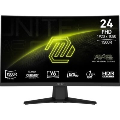 MSI MAG 244C Gaming Monitor | 24" Curved FHD, 180Hz, 1ms Response