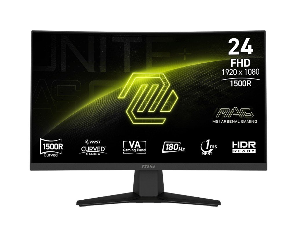 MSI MAG 244C Gaming Monitor | 24" Curved FHD, 180Hz, 1ms Response