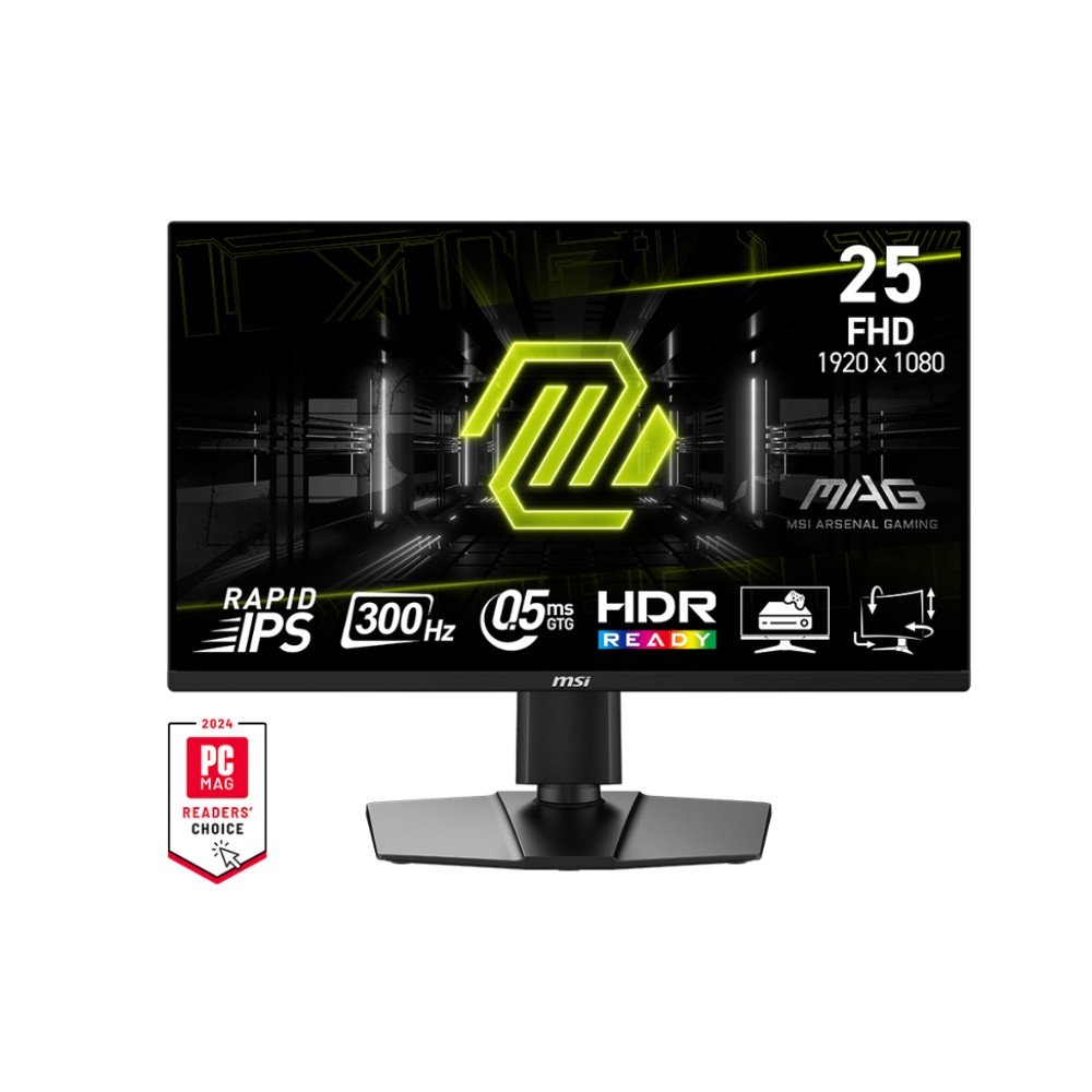 MSI MAG 255PXF 24.5" FHD Monitor | Rapid IPS | 1920 x 1080 (FHD) | 300Hz | In-Built Speaker | Adjustable Monitor