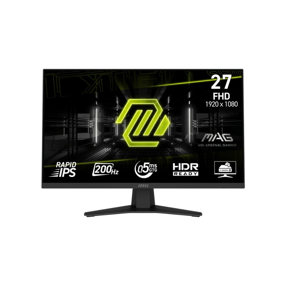 MSI MAG 274F Gaming Monitor 27" FHD Display | Rapid IPS Panel | 200Hz | 101% sRGB | 1 x HDMI, 1 x DisplayPort, 1 x Headphone-out | 1.07B Display Colors | 1 Year Warranty