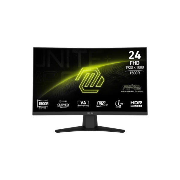 MSI MAG 244C Gaming Monitor | 24" Curved FHD, 180Hz, 1ms Response