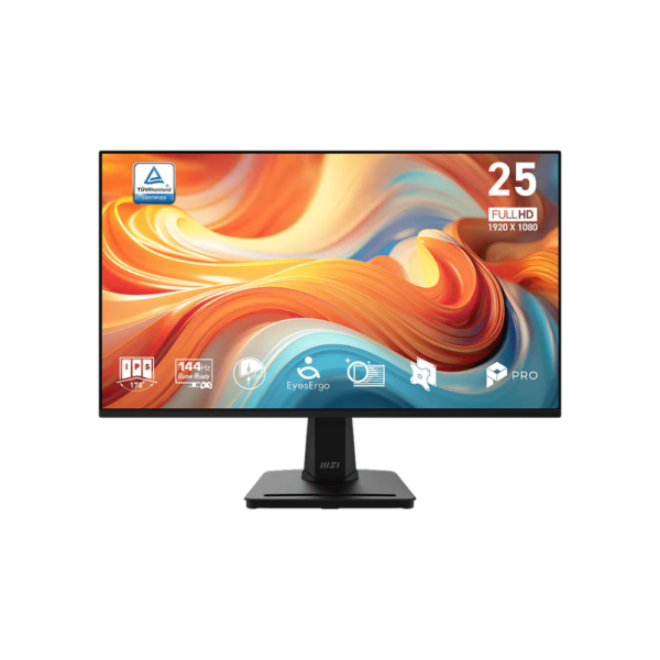 MSI PRO MP251-E14L 25″ Monitor | IPS Panel |144Hz | FHD | 99% SRGB, 84.2% ARGB, 77.9% DCI-P3 | HDMI & VGA Port | Eye-Care Technology | 1 Year Warranty                                 Monitor