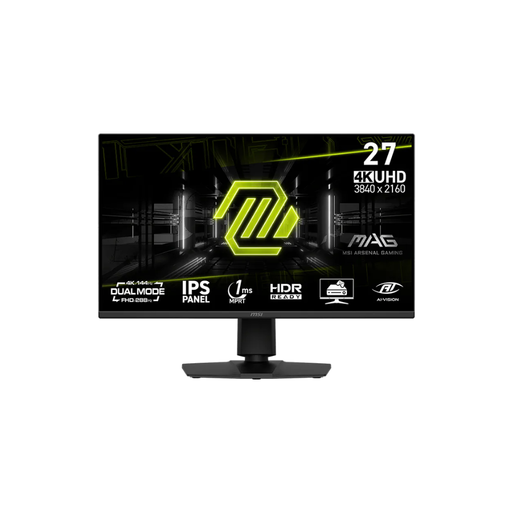 Untitled design (41) MSI MAG 275UPD E14 27-Inch | IPS Panel | 288Hz | UHD | 84% aRGB/ 90% DCI-P3/ 130% (CIE1976 Standard) sRGB | HDMI, DisplayPort, Headphone Out | Tilt, Swivel, Pivot, Height Adjustable | Eye-Care Technology | 1 Year Warranty Monitor - Image 1