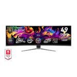 MSI MPG 491CQPX QD-OLED (49" (DQHD, 5120 x 1440) QD-OLED Curved Display |146% sRGB, 99% DCI‑P3, 98% Adobe RGB | 240Hz | 1.07B Colors | Display HDR True Black 400 | Tilt, Swivel & Height Adjust | 2 x HDMI 2.1, 1 x DP 1.4a, 1 x Type-C| 1 Year Warranty)