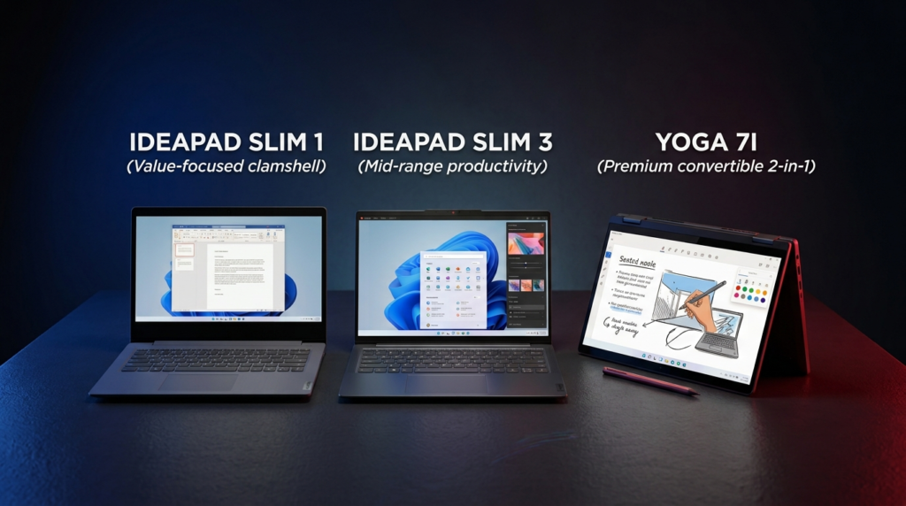 Lenovo IdeaPad vs Yoga vs Slim