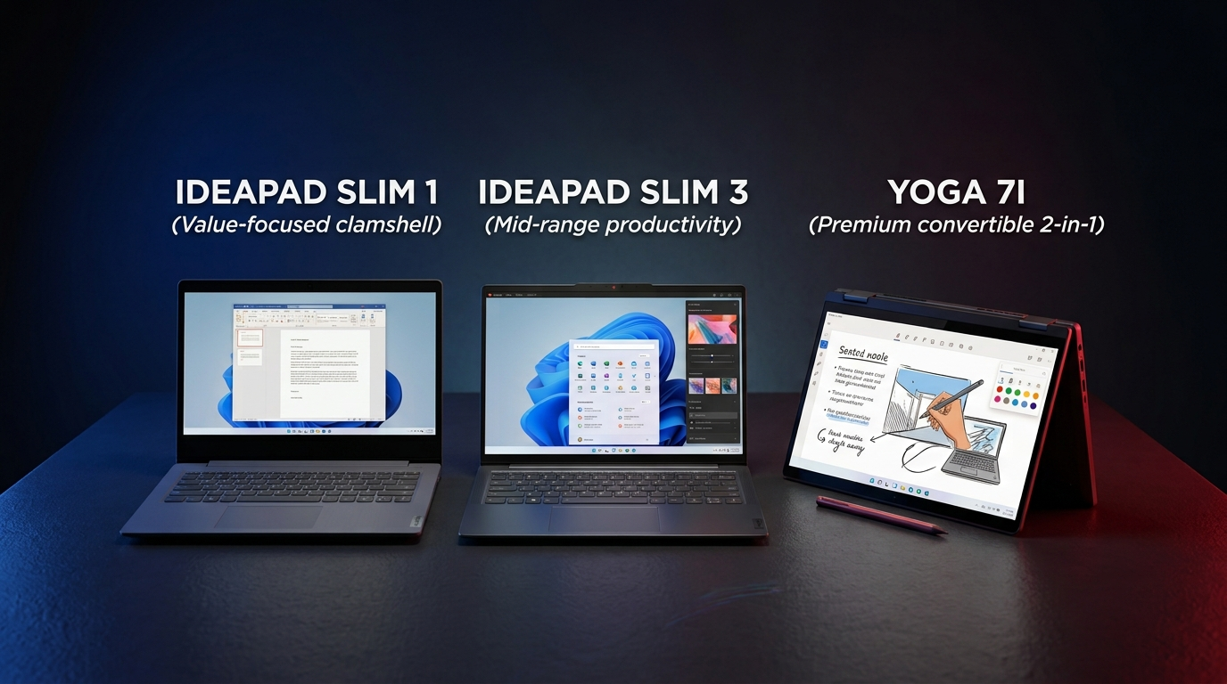 Lenovo IdeaPad vs Yoga vs Slim